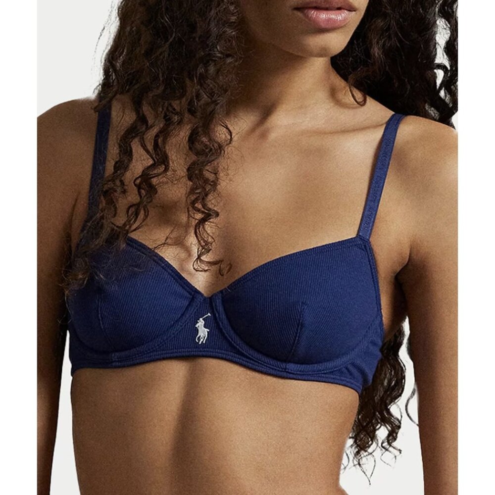 Polo Ralph Lauren Modern Rib Demi Bra Navy ( 36B )